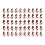 ZHXXCUM Mini Jesus Figurines 3cm Easter PVC Soft Glue Figurines \u0026 Knick-Knacks, Set of 50